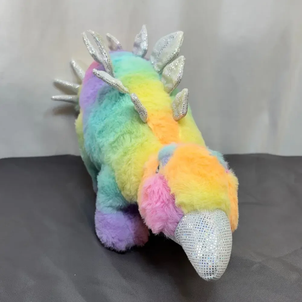 Petting Zoo Stegosaurus Stuffed Animal Plush Rainbow Ombrez Wildlife Zoologee 17